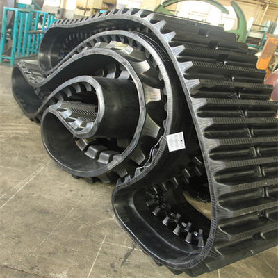 500x100x62 Large Dumper Rubber Track con meno danni al suolo