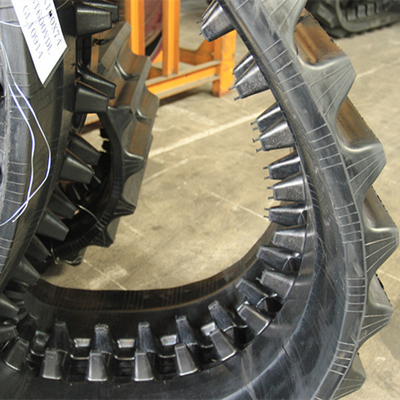 500x100x62 Large Dumper Rubber Track con meno danni al suolo