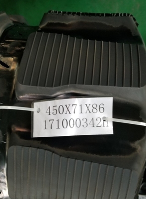 450x71x86 308BSR Excavator Rubber Track Lunghezza totale 71x86 6106mm